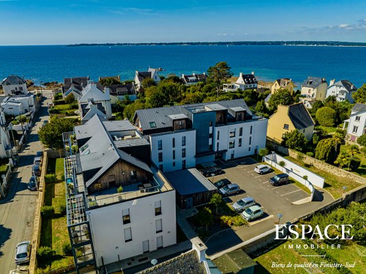 Concarneau quartier de la Corniche appartement 2 pièces avec vue mer et garage