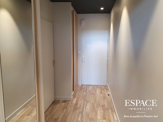 Concarneau vue mer appartement contemporain 2 pièce(s) 46.47 m2 en rez de jardin