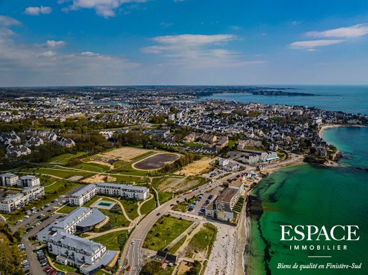 Concarneau appartement vue mer de 49.58 m² avec deux terrasses et parking