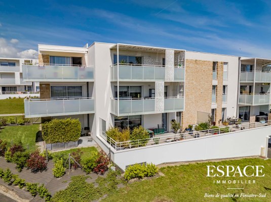 Concarneau appartement récent 91 m2 avec grand balcon de 14 m² et garage double