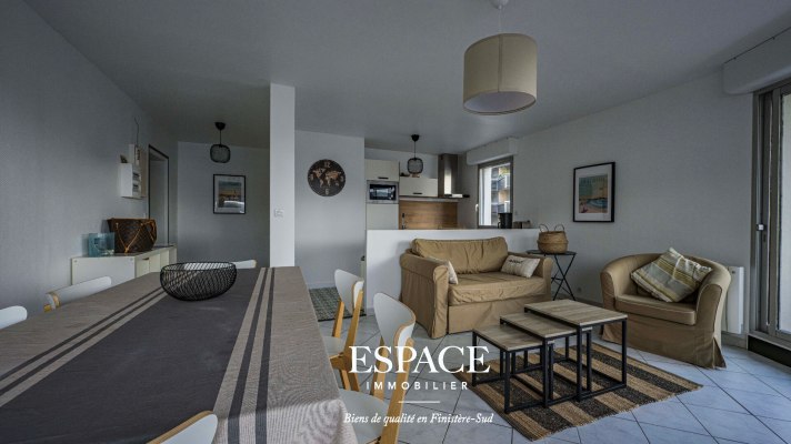 A vendre à Benodet appartement de 68.85 m² à l'emplacement idéal pour tout faire à pied