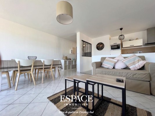 A vendre à Benodet appartement de 68.85 m² à l'emplacement idéal pour tout faire à pied