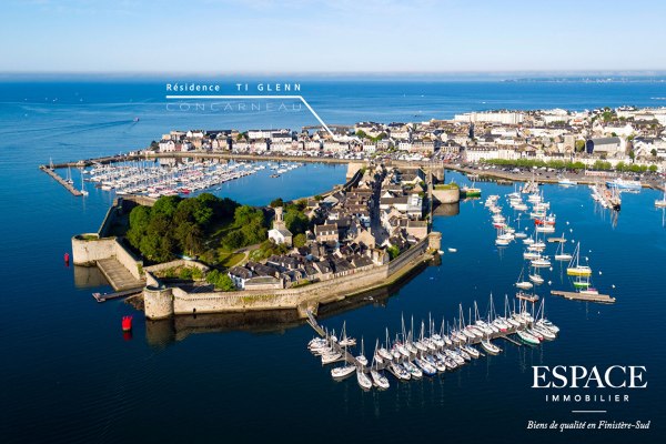 Résidence "TI GLENN" à vendre appartement 2 pièces de 52.53 m² au centre Ville de Concarneau