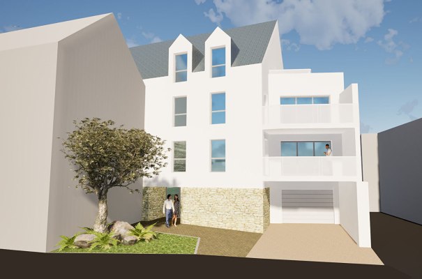 Résidence "TI GLENN" à vendre appartement 3 pièces de 88.93 m² au centre Ville CONCARNEAU