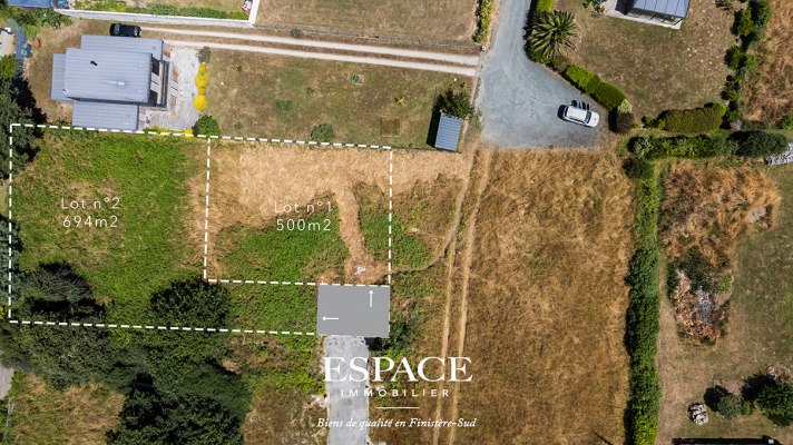 A vendre à Trégunc - terrain à bâtir de 694 m² à deux pas du port et des plages de Trévignon