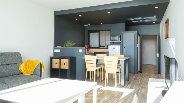 A vendre à Concarneau vue mer appartement contemporain 2 pièce(s) 46.47 m2 en rez de jardin