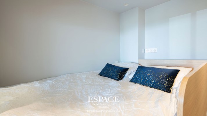 A vendre à Concarneau vue mer appartement contemporain 2 pièce(s) 46.47 m2 en rez de jardin