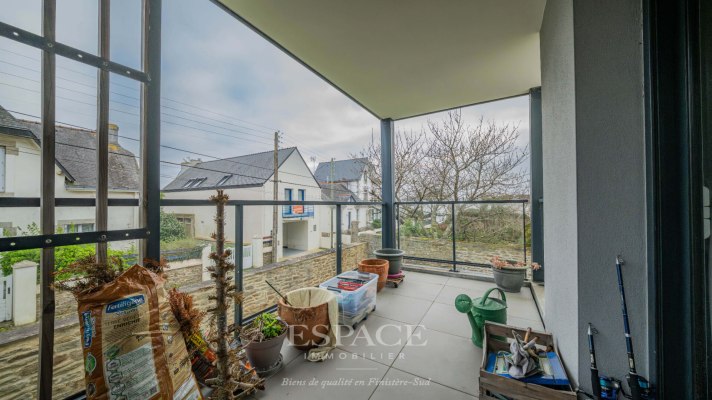 Concarneau arrière Corniche - appartement 4 pièces de 82.20 m² avec balcon, garage et parking privatif