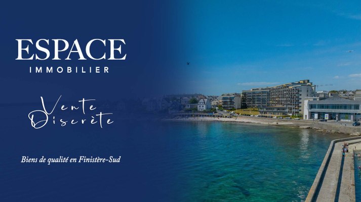 À vendre, dans le triangle d'or Concarnois - face à la mer : appartement 2 pièces avec terrasse et parking